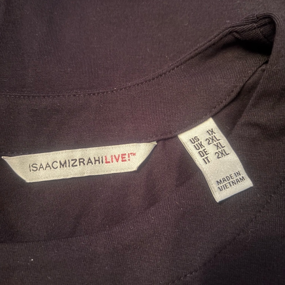 Isaac Mizrahi Black Short Sleeve Tee